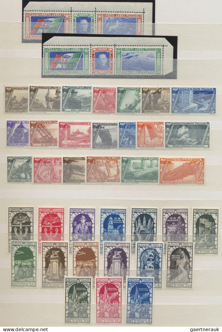 Italy: 1910/1941, A Decent MNH Collection Of Only Different And Complete Issues, - Colecciones