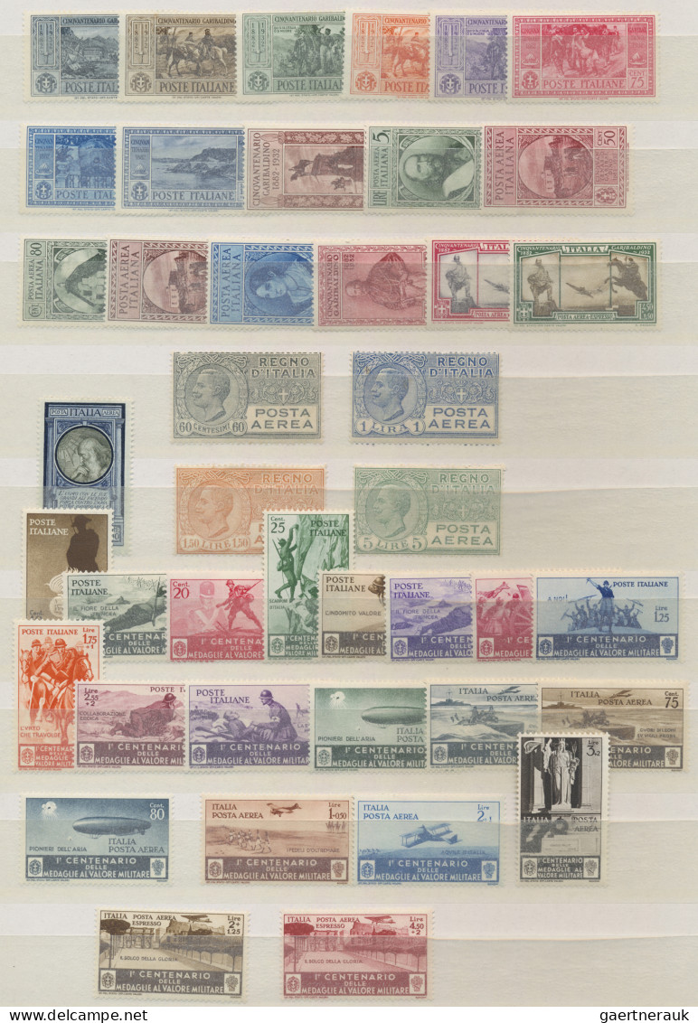 Italy: 1910/1941, A Decent MNH Collection Of Only Different And Complete Issues, - Colecciones