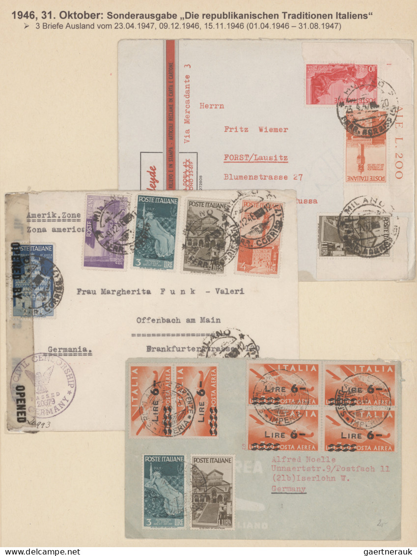 Italy: 1946/1982, "The Commemorative Stamps Of Italy", Seven Folders With An Exh - Sammlungen