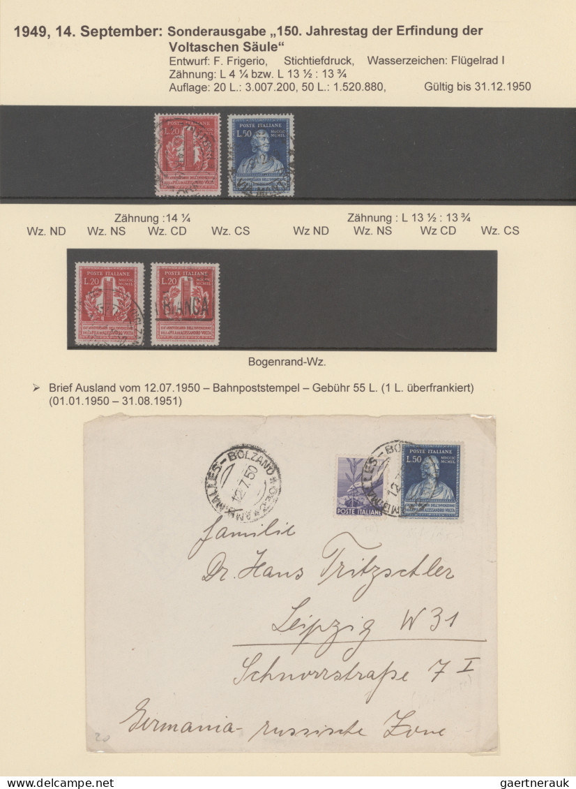 Italy: 1946/1982, "The Commemorative Stamps Of Italy", Seven Folders With An Exh - Verzamelingen