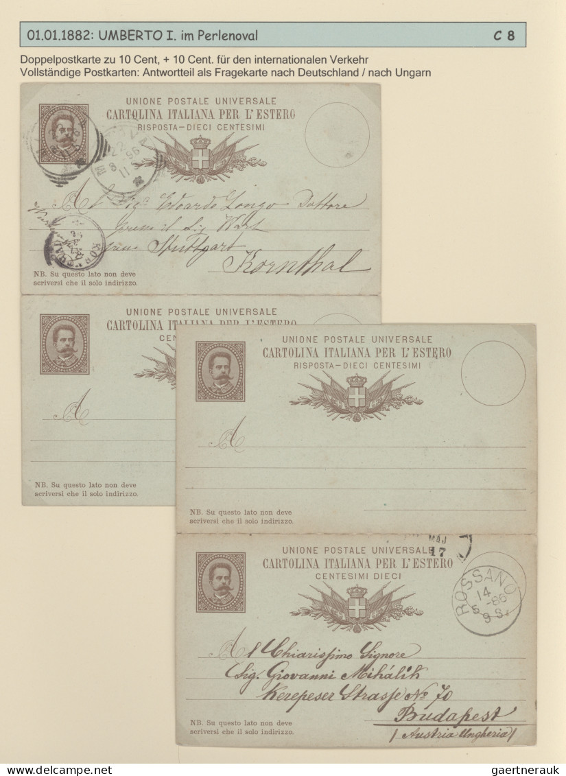 Italy - Postal Stationary: 1874/2000 (ca), Six Folders Postal Stationery Cards, - Postwaardestukken