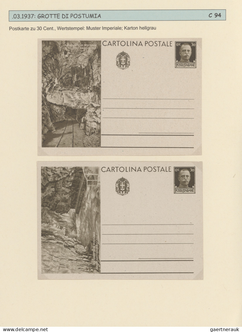 Italy - Postal Stationary: 1874/2000 (ca), six folders postal stationery cards,