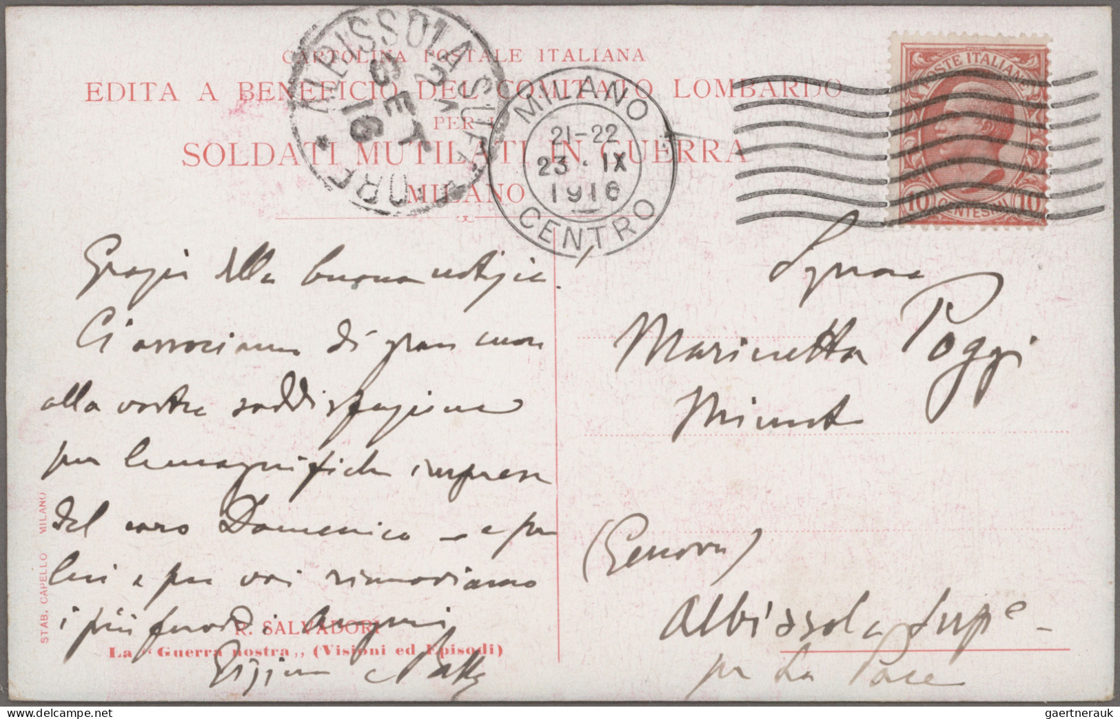 Italy - Postal Stationary: 1914/1918, Approx. 150 "cartoline Postale In Franchig - Ganzsachen