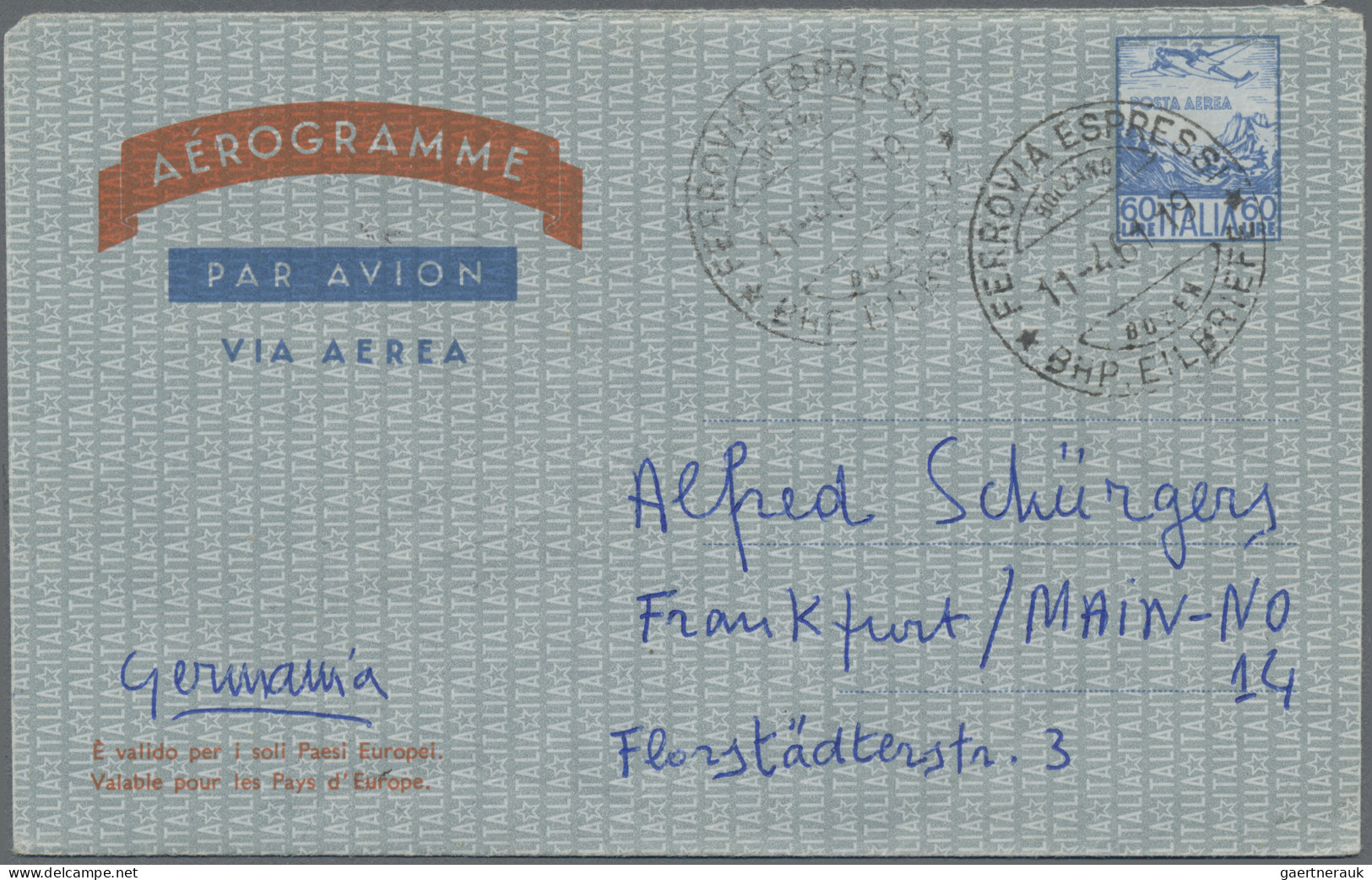 Italy - Postal Stationary: 1952/1997, Assortment Of Apprx. 65 Air Letter Sheets, - Postwaardestukken