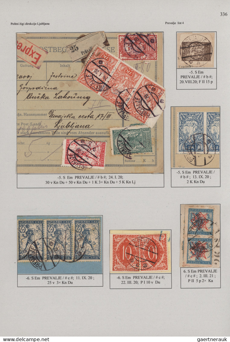 Yugoslavia: 1919/1921, POSTMARKS OF SLOVENIA, extraordinary top collection of th