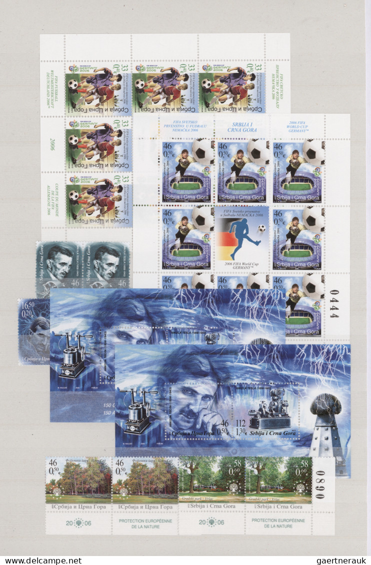 Yugoslavia: 1984/2006, Comprehensive MNH Balance Of Stamps, Souvenir Sheets And - Ungebraucht