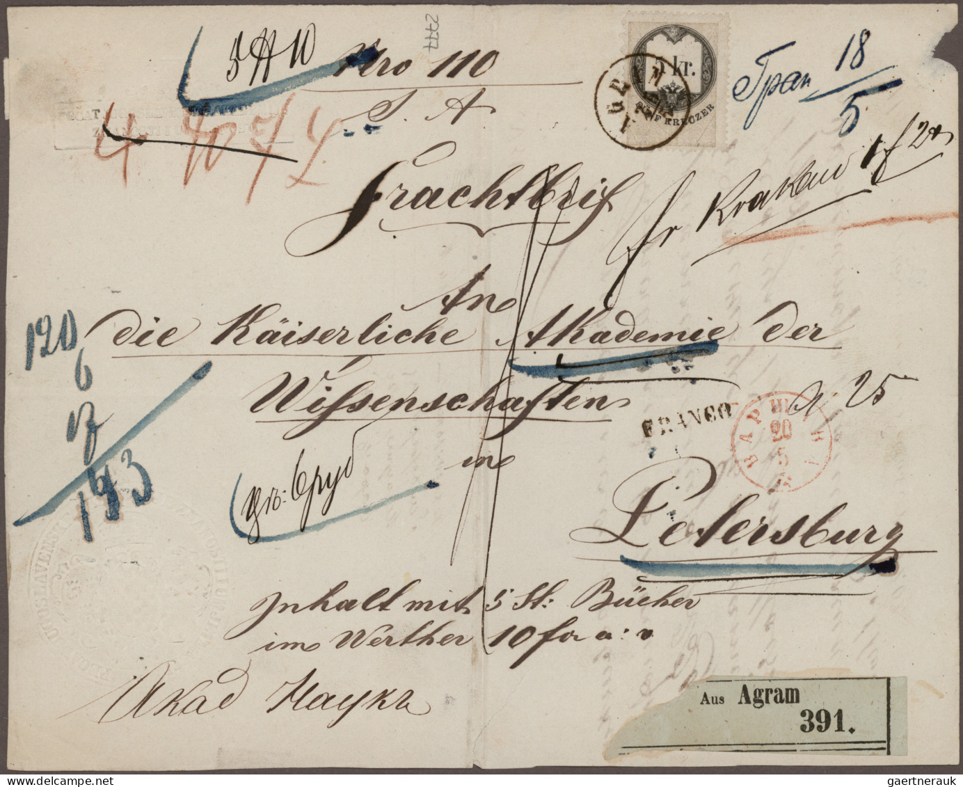 Croatia: 1830/1947 (ca.), AGRAM/ZAGREB, Collection Of Apprx. 40 Covers And Apprx - Croatia