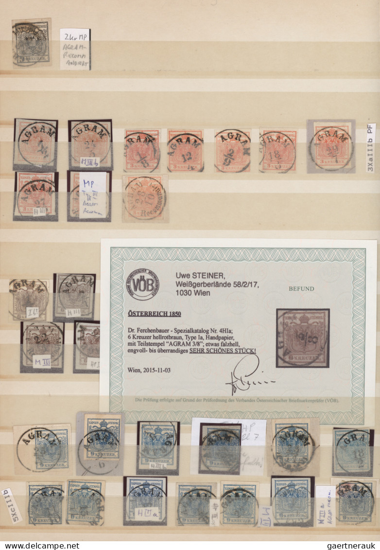 Croatia: 1830/1947 (ca.), AGRAM/ZAGREB, collection of apprx. 40 covers and apprx