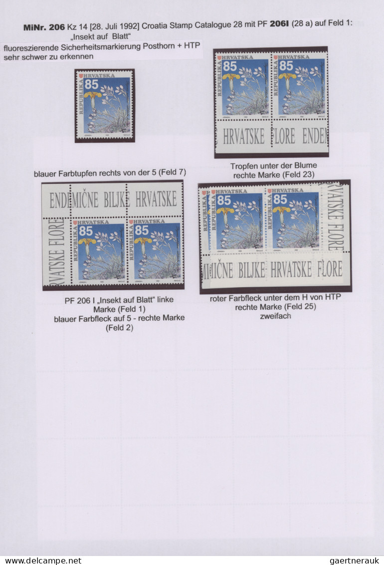 Croatia: 1992, Extraordinary MNH Specialised Collection Of Postage And Charity T - Croatie