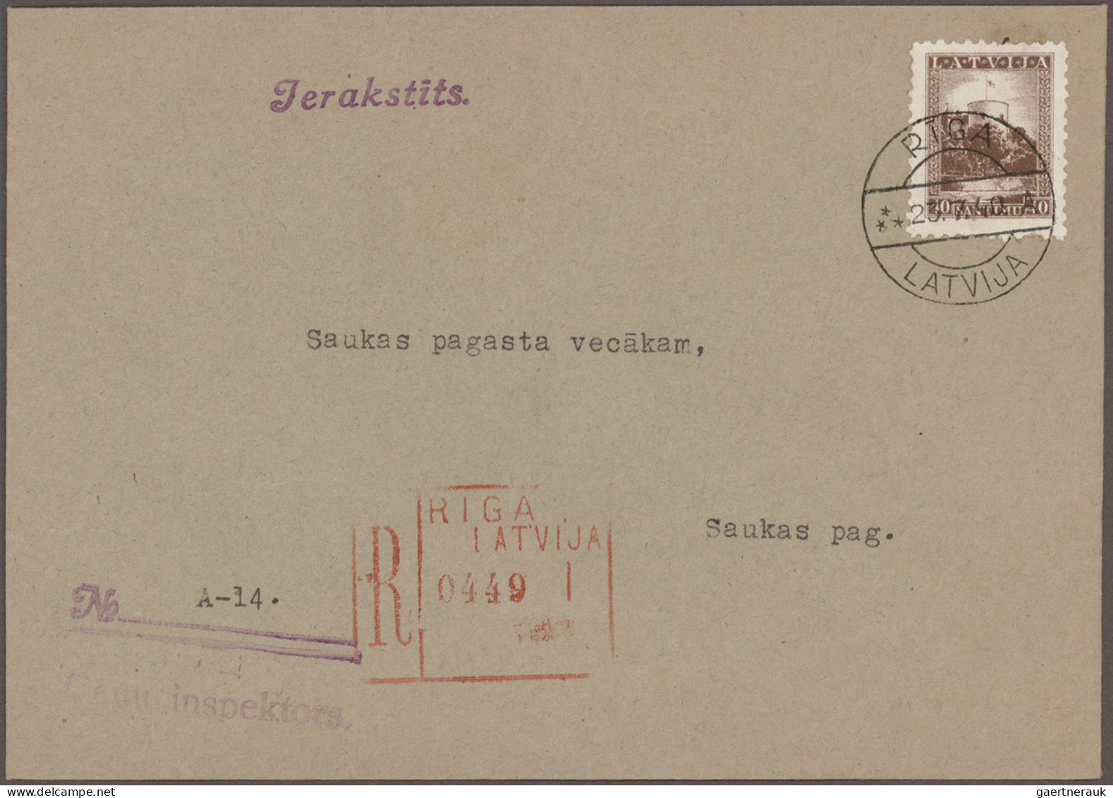Latvia: 1940/1941, Kl. Posten Mit 10 Interessanten Belegen, Dabei 5 R-Briefe Und - Lettland