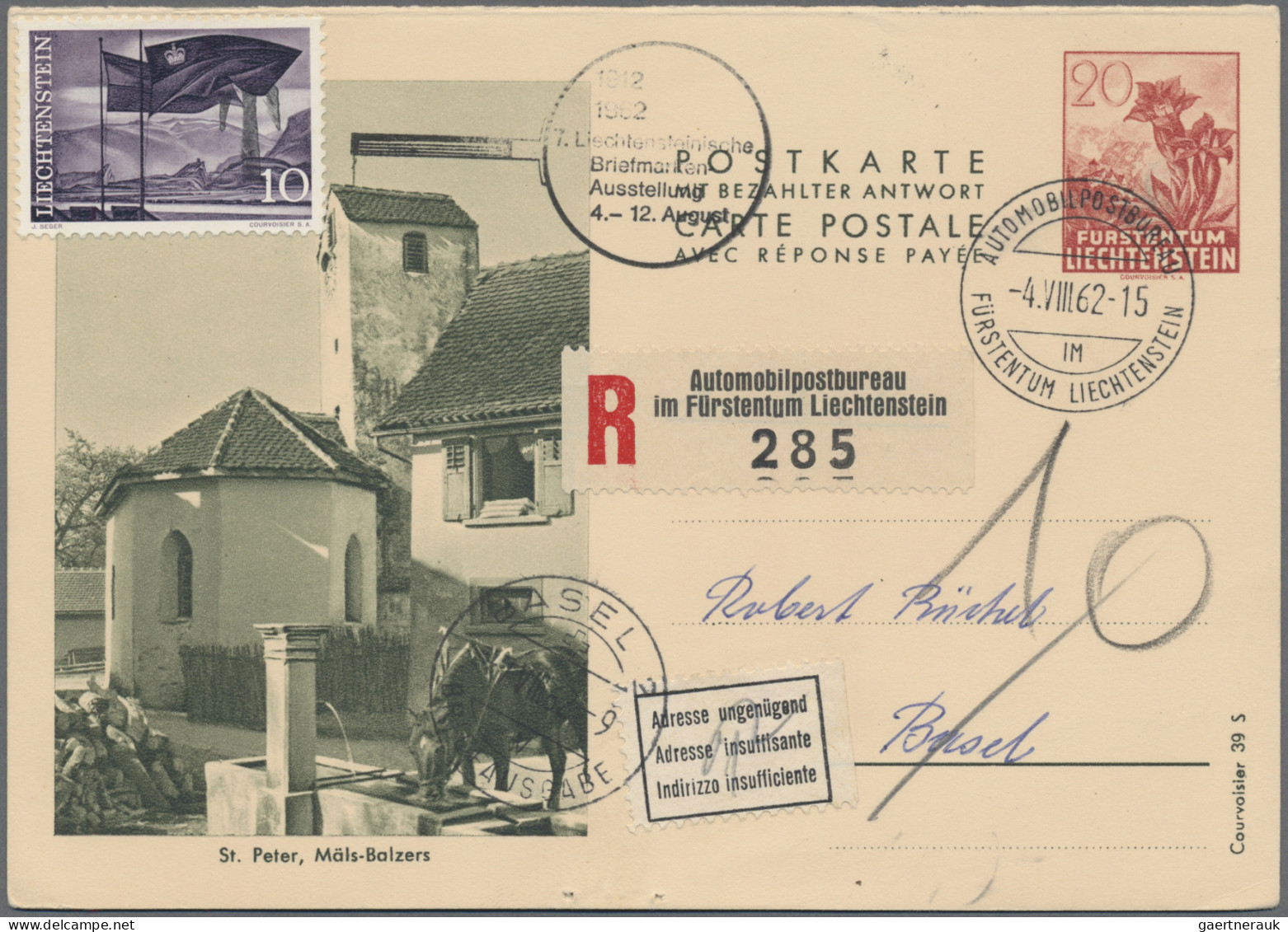 Liechtenstein: 1866/1980, umfangreiche Sammlung von ca. 720 Briefen und Karten a