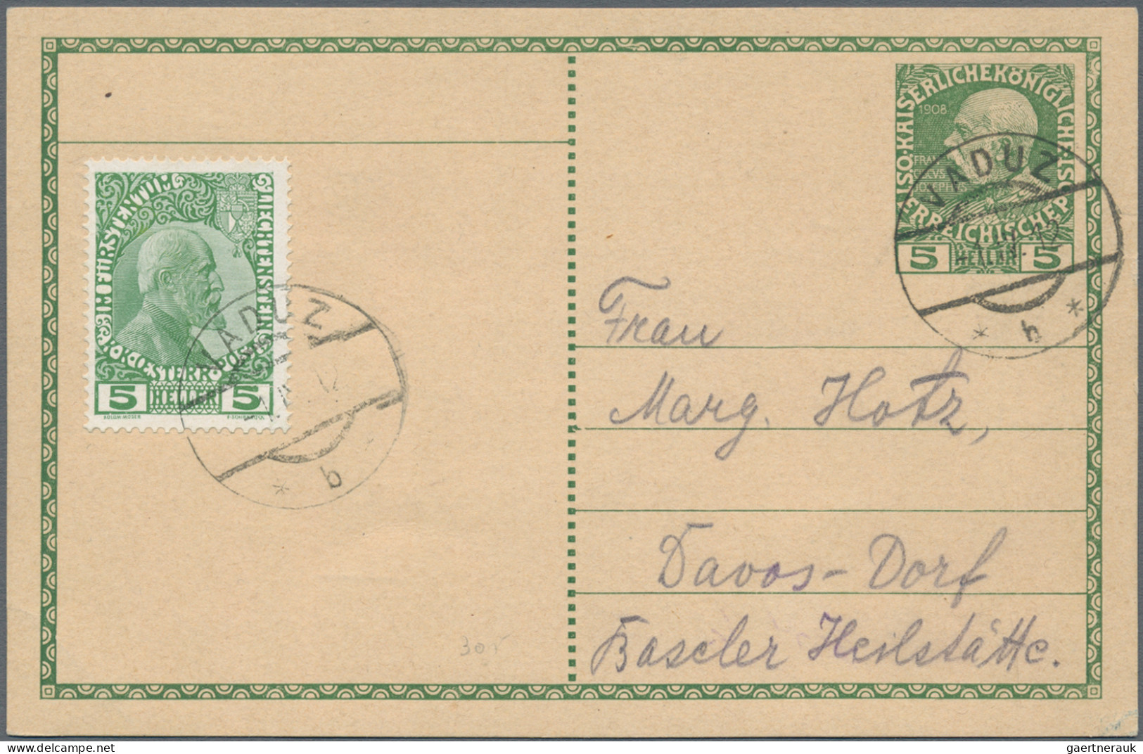 Liechtenstein: 1912/1929, Sauberes Lot Mit 36 Briefen Und Karten Schwerpunkt Fre - Sammlungen