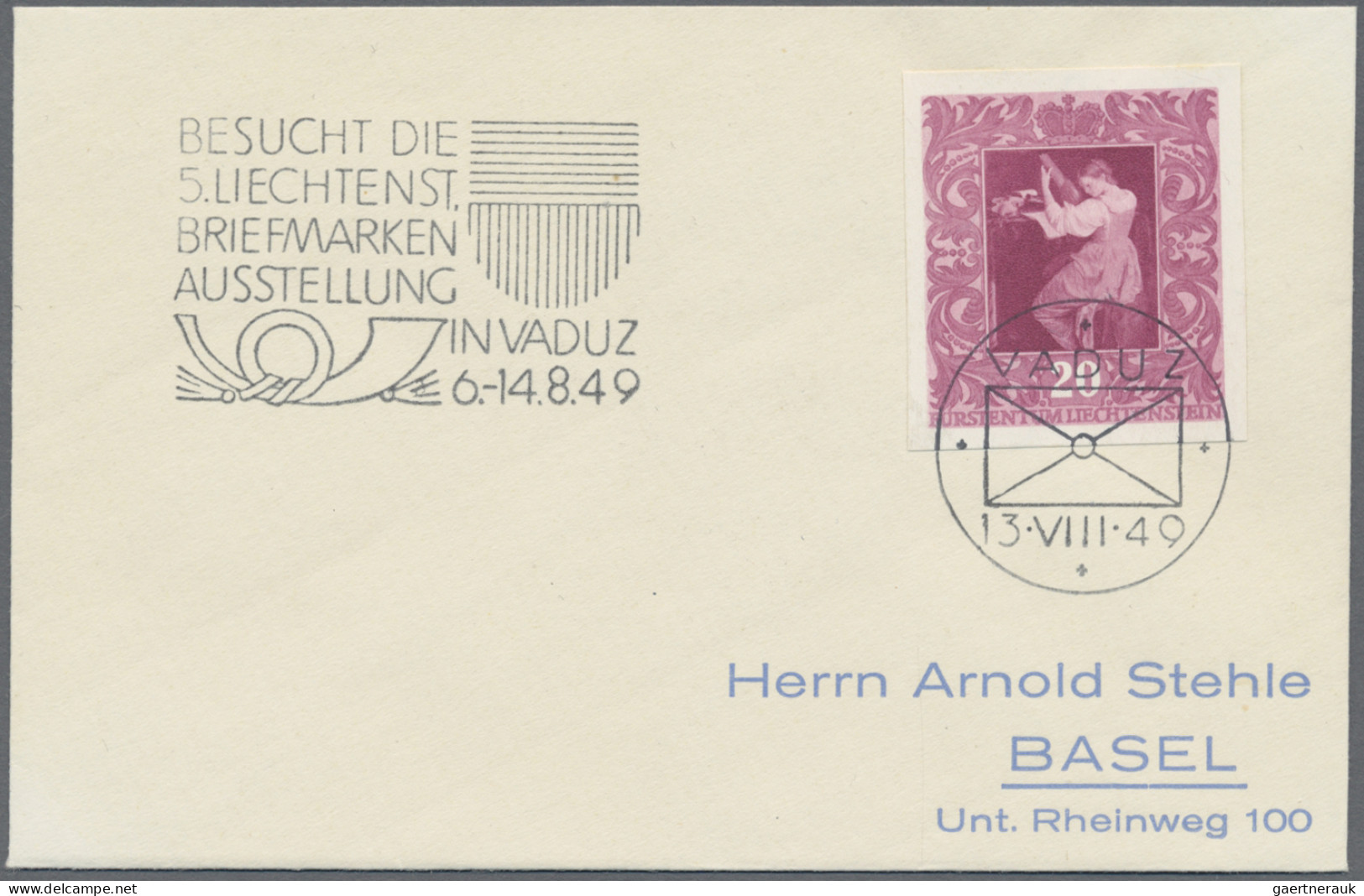 Liechtenstein: 1912/1960, Posten Mit über 50 Briefen, Karten Und Ganzsachen Mit - Verzamelingen