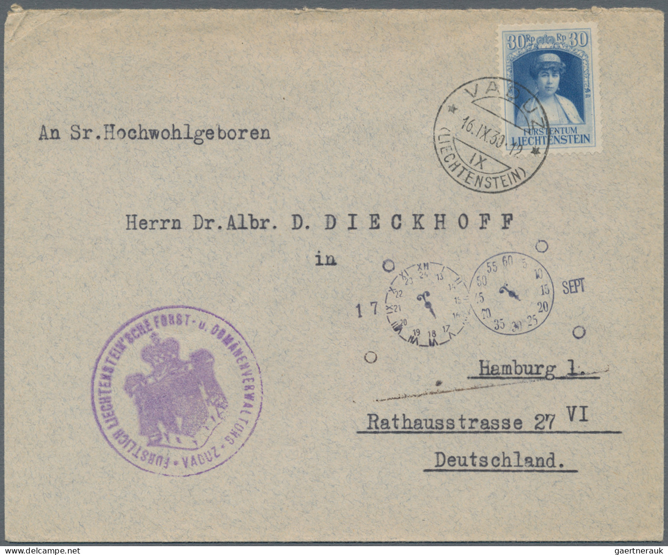 Liechtenstein: 1919/1929, Sauberes Lot Mit Ca 30 Briefen Und Karten Interessante - Verzamelingen