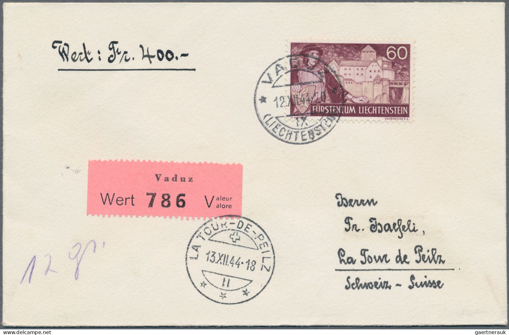 Liechtenstein: 1937, Sauberes Lot Mit 36 Briefen Und Karten Der Schiestl-Freimar - Sammlungen