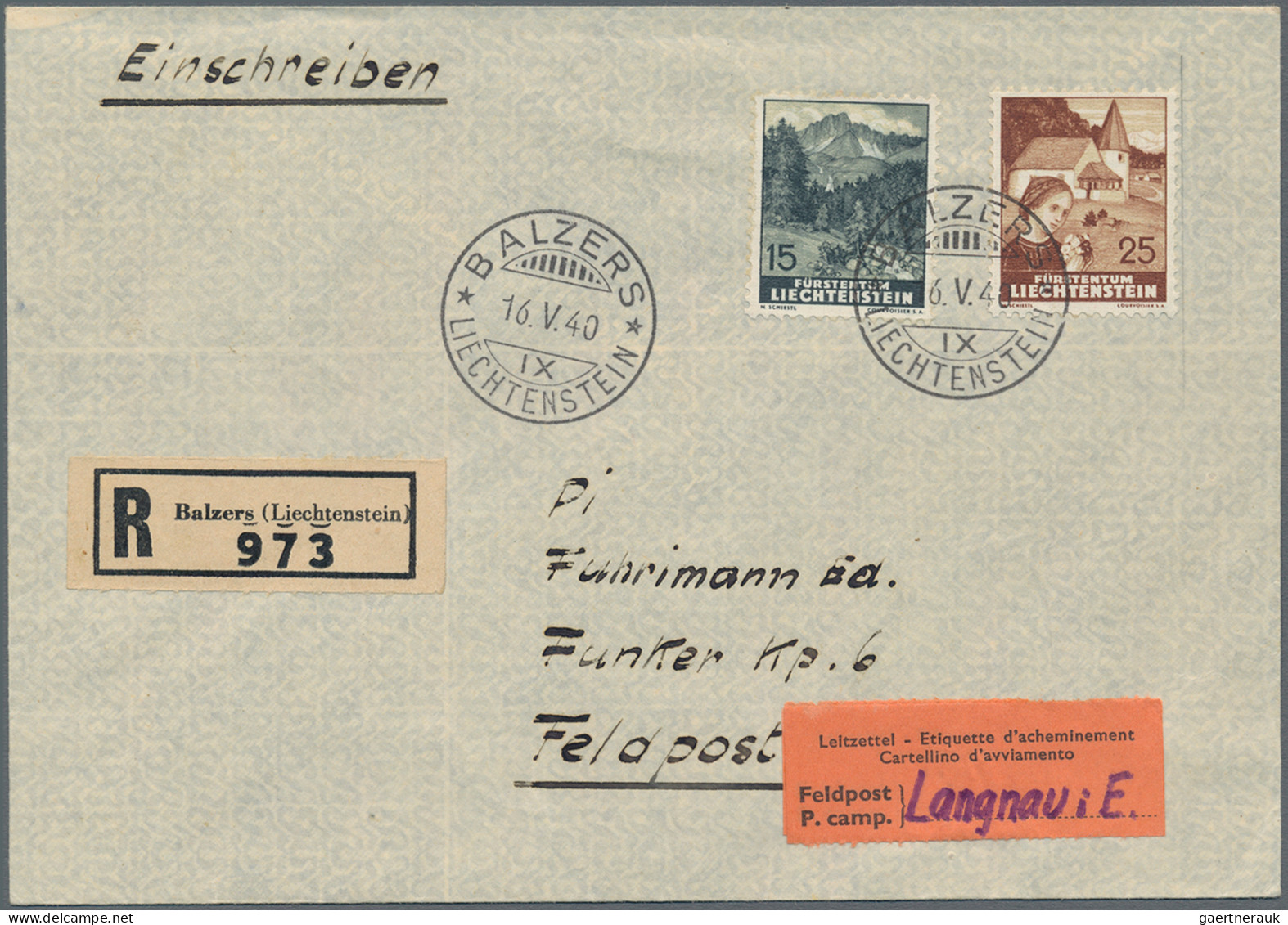 Liechtenstein: 1937, Sauberes Lot Mit 36 Briefen Und Karten Der Schiestl-Freimar - Lotes/Colecciones