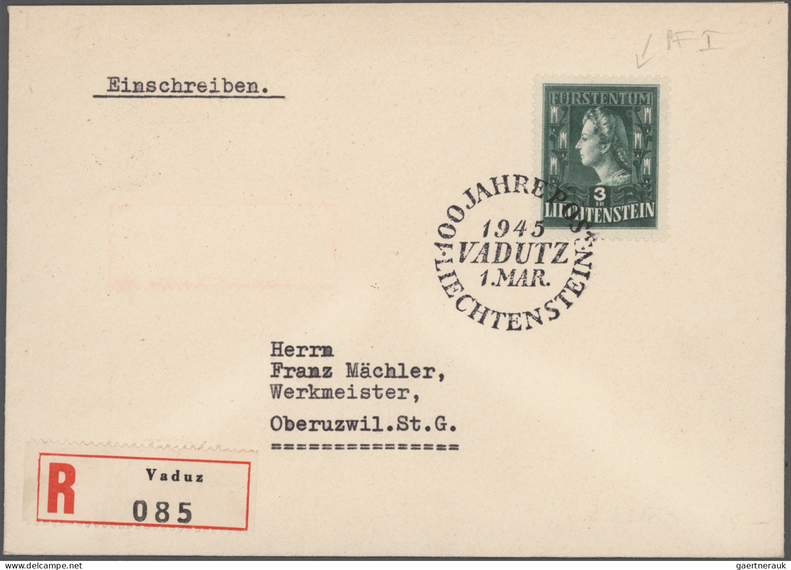 Liechtenstein: 1939/1944, Sauberes Lot Mit über 130 Briefen Und Karten Mit Inter - Collections