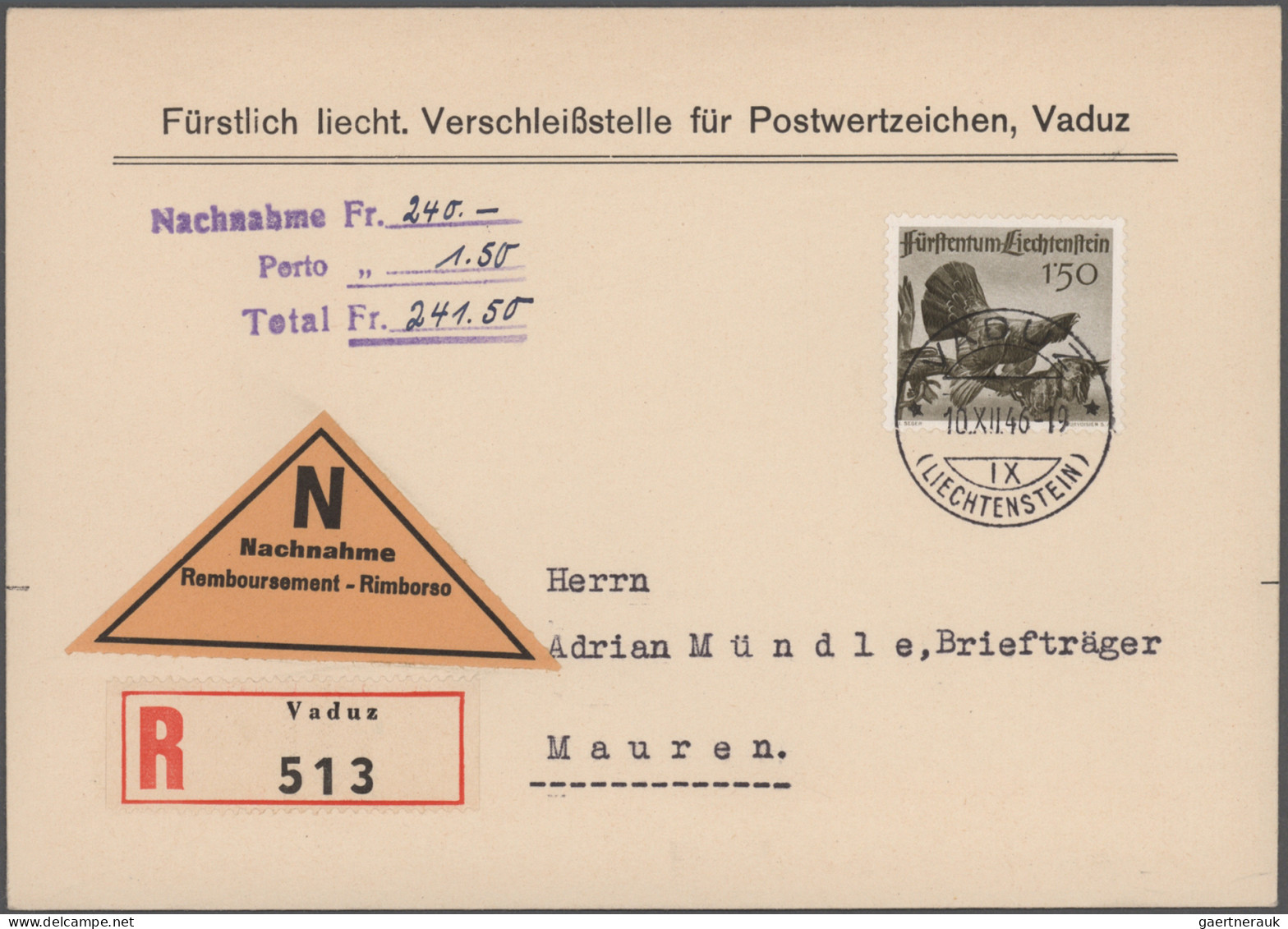 Liechtenstein: 1945/1990, Umfangreiche Sammlung Bis Ca. 1962 Mit Vielen Briefen - Verzamelingen