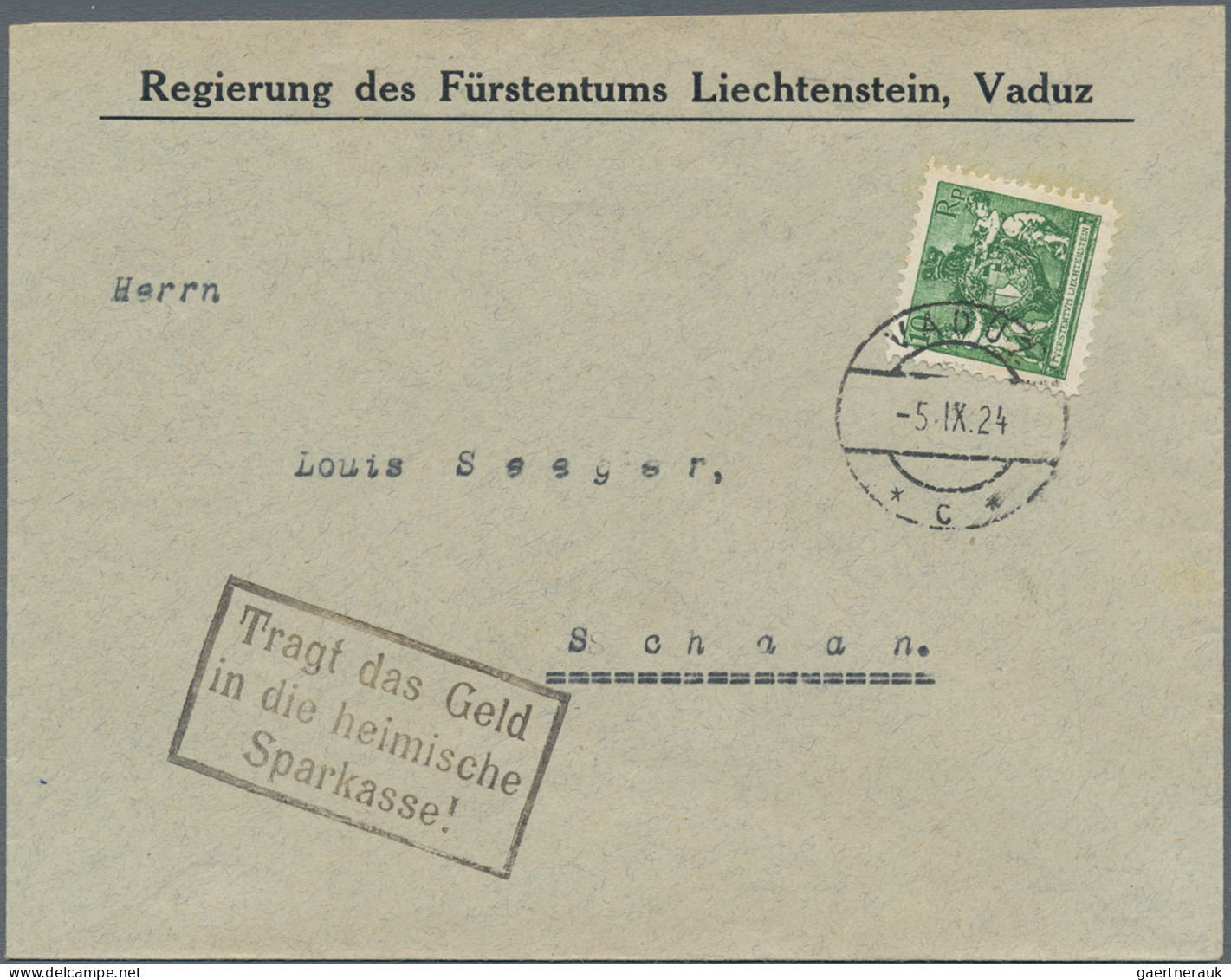 Liechtenstein - Dienstmarken: 1924/1958, Sauberes Lot Mit 18 Dienstbriefen Meist - Dienstmarken