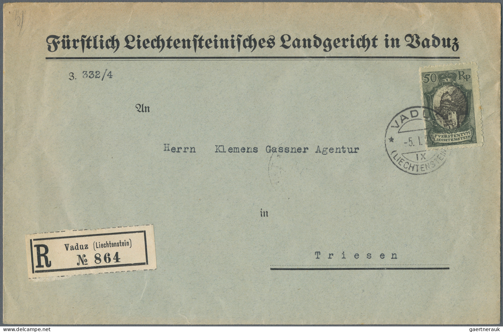 Liechtenstein - Dienstmarken: 1924/1958, Sauberes Lot Mit 18 Dienstbriefen Meist - Dienstmarken