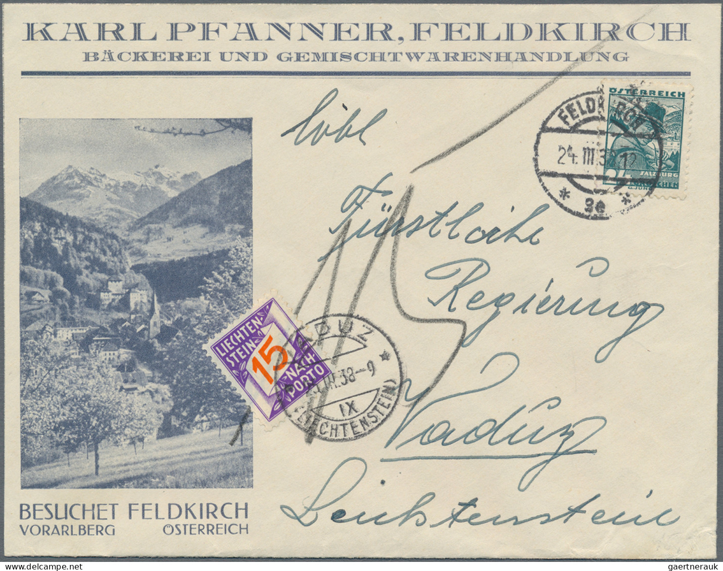 Liechtenstein - Portomarken: 1928/1938, Portomarken II, 5-40 Rp.Ziffer Im Band A - Postage Due