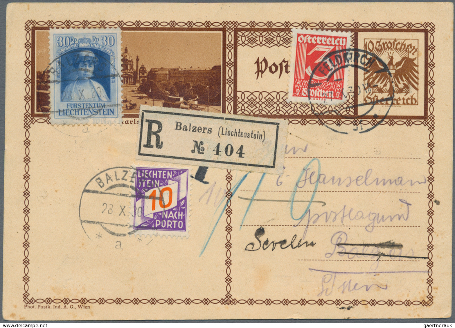 Liechtenstein - Portomarken: 1928/1938, Portomarken II, 5-40 Rp.Ziffer Im Band A - Portomarken