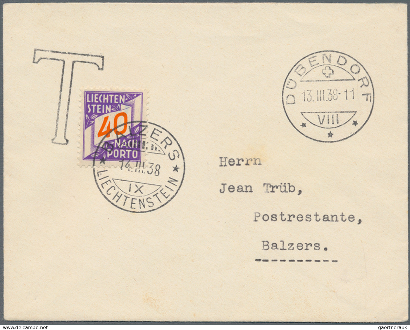 Liechtenstein - Portomarken: 1929/1940, Portomarken II, Ziffer Im Band 5-50 Rp. - Postage Due