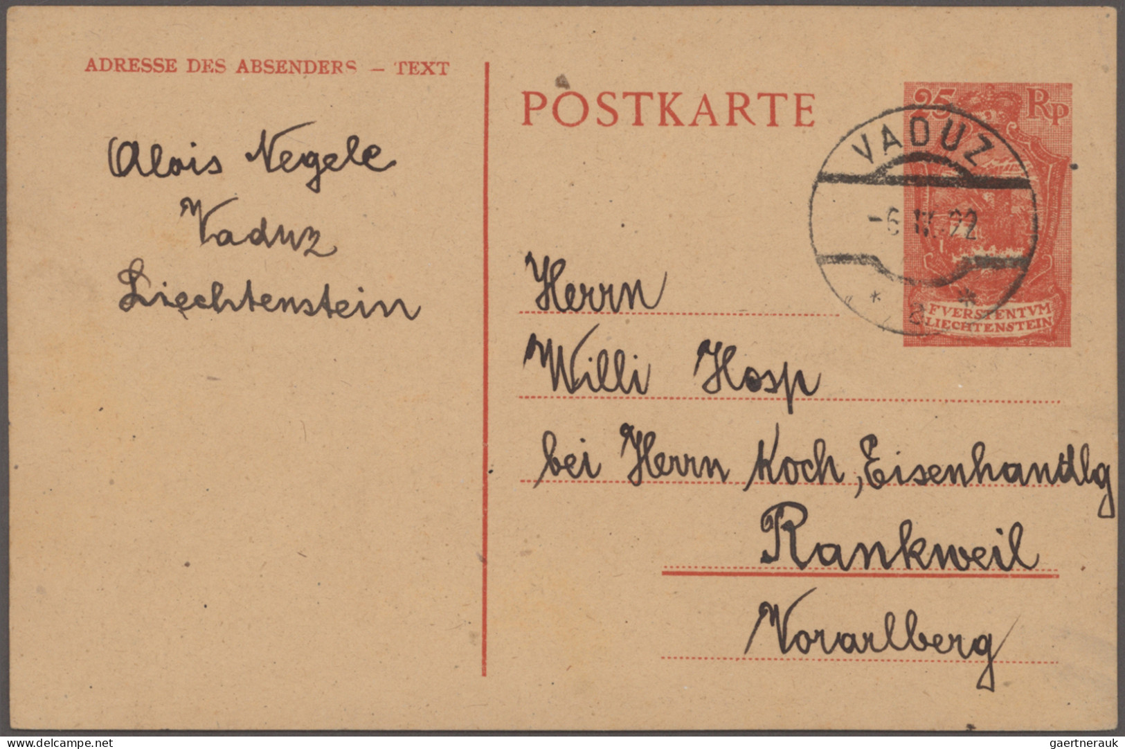 Liechtenstein - Ganzsachen: 1918/2009, Sehr Umfangreiche Saubere Ganzsachensamml - Stamped Stationery