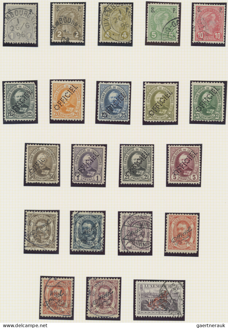 Luxembourg: 1852/1912, comprehensive used and mint collection of apprx. 179 stam