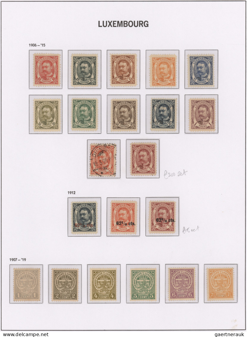 Luxembourg: 1852/1959, Used And Mint Collection In A DVAO Binder, Mixed Conditio - Autres & Non Classés