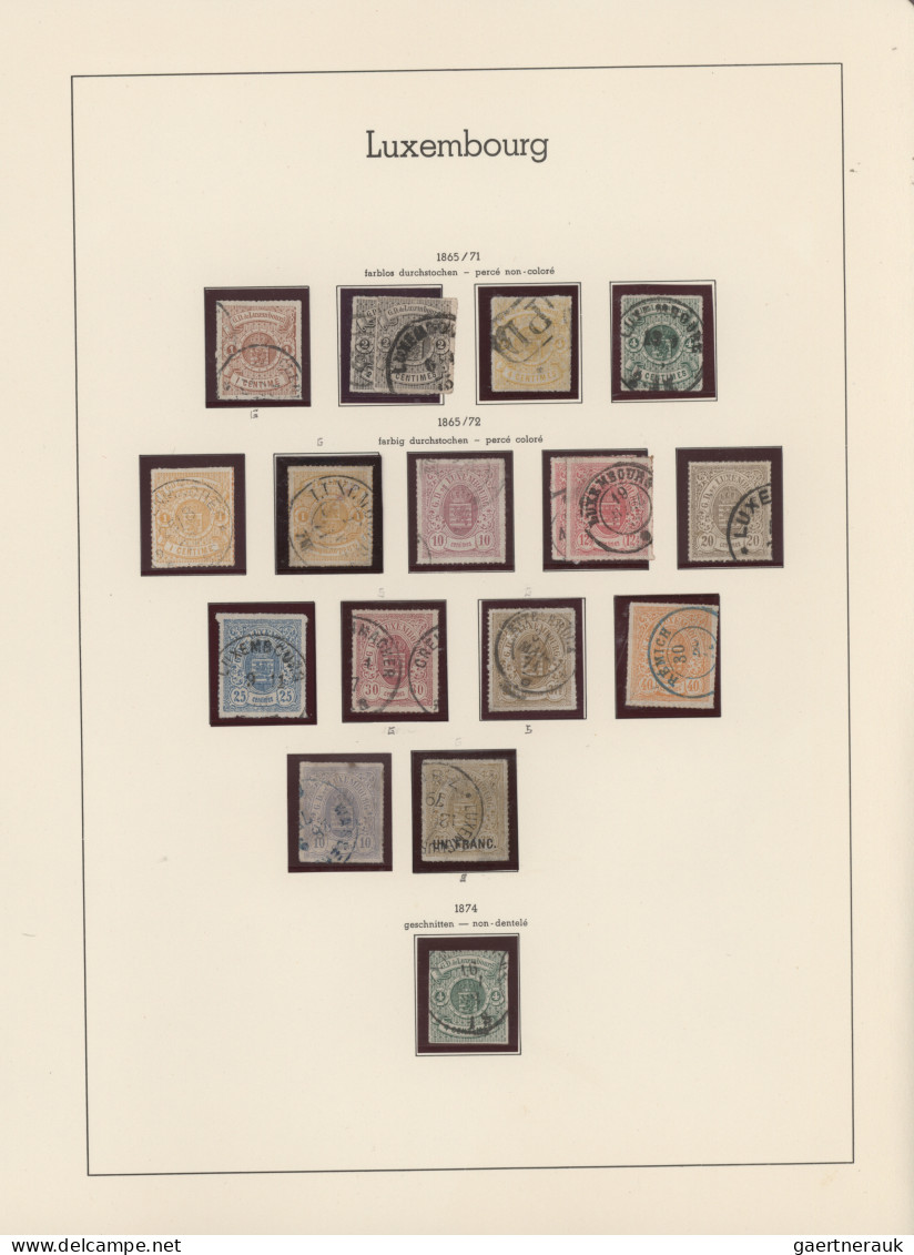 Luxembourg: 1852/1999, Apparently Complete Mint And Used Collection In Two Light - Otros & Sin Clasificación