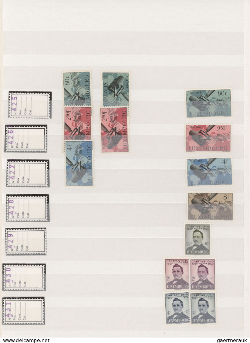 Luxembourg: 1921/1995, Mainly MNH Stock Neatly Sorted In Two Albums, From Some 1 - Sonstige & Ohne Zuordnung