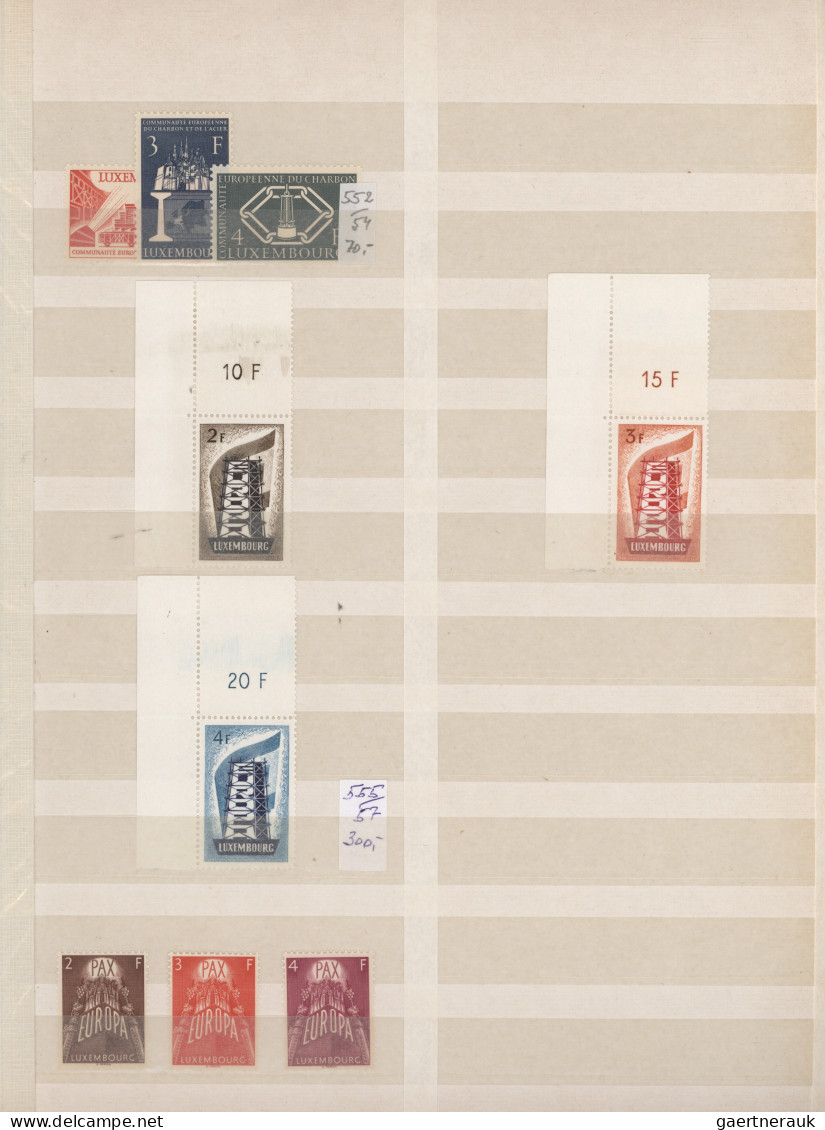 Luxembourg: 1926/1957 Fine Mint Collection Including Better Sets Like 1950 War O - Otros & Sin Clasificación