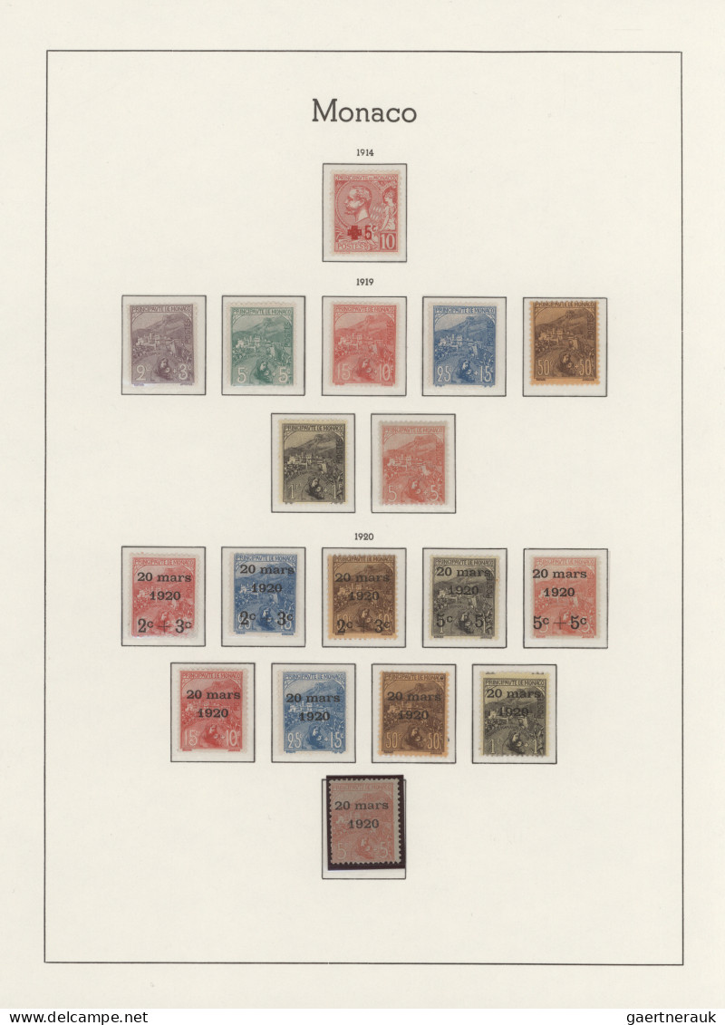 Monaco: 1885/1990, A Decent, Almost Exclusively Mint Collection In Three Lightho - Used Stamps