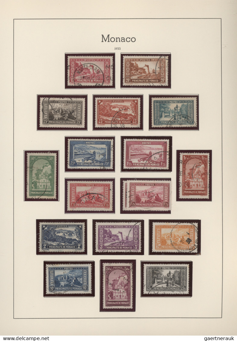 Monaco: 1885/1999, A Decent Collection In Three Lighthouse Binders, Early Issues - Gebraucht