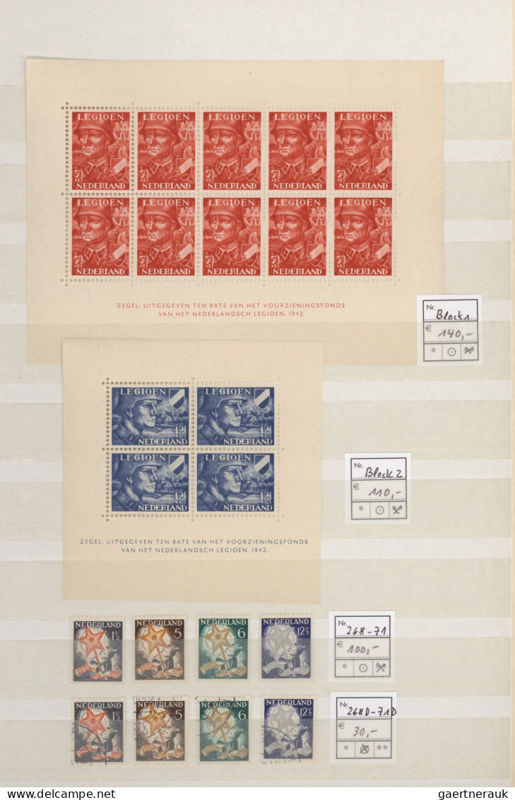 Netherlands: 1852/1953, Used And Mint Collection On Stocksheets, From 1st Issue - Otros & Sin Clasificación