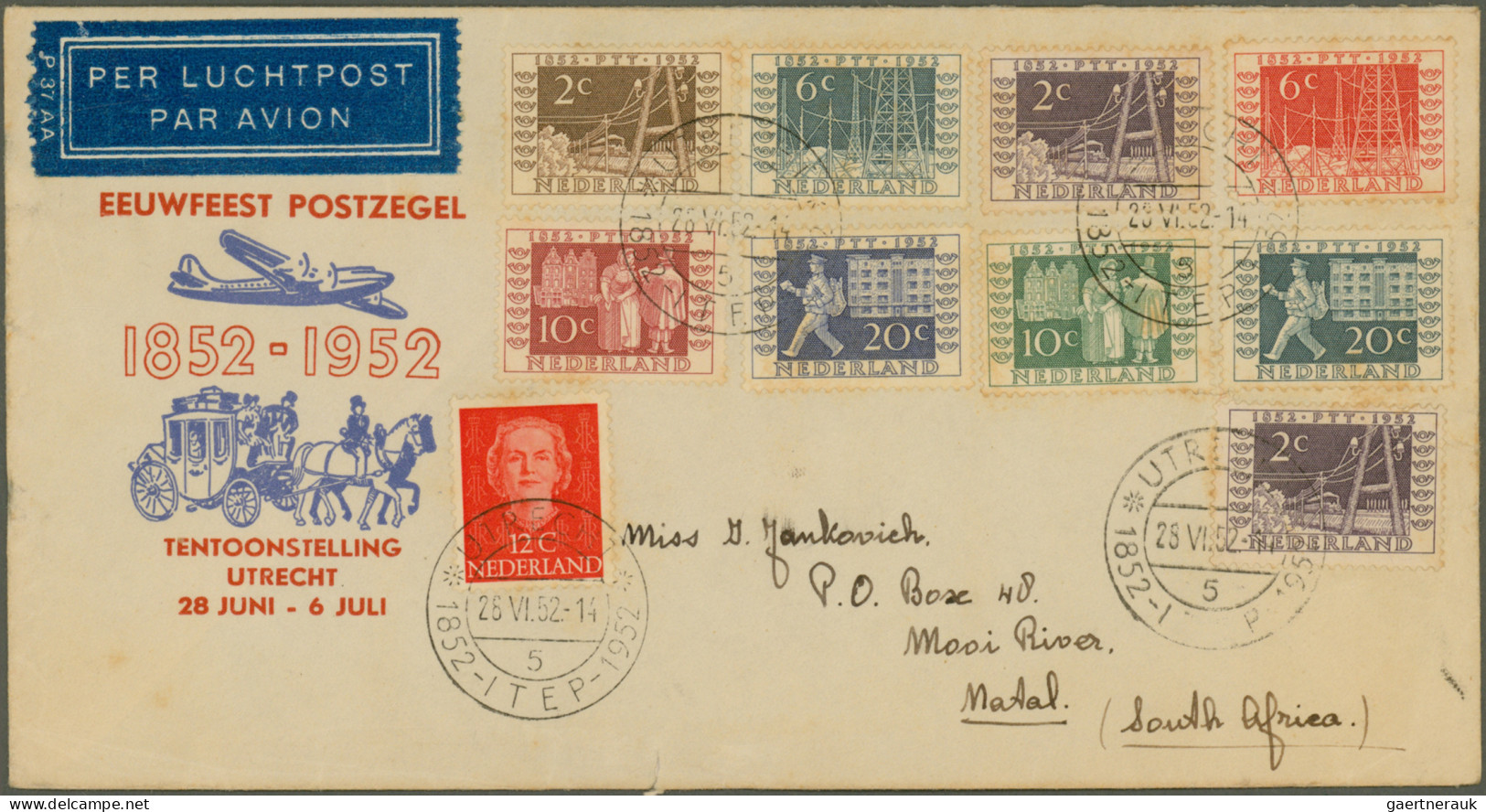 Netherlands: 1906/1984, Assortment Of Apprx. 82 Covers/cards, Comprising E.g. At - Lettres & Documents