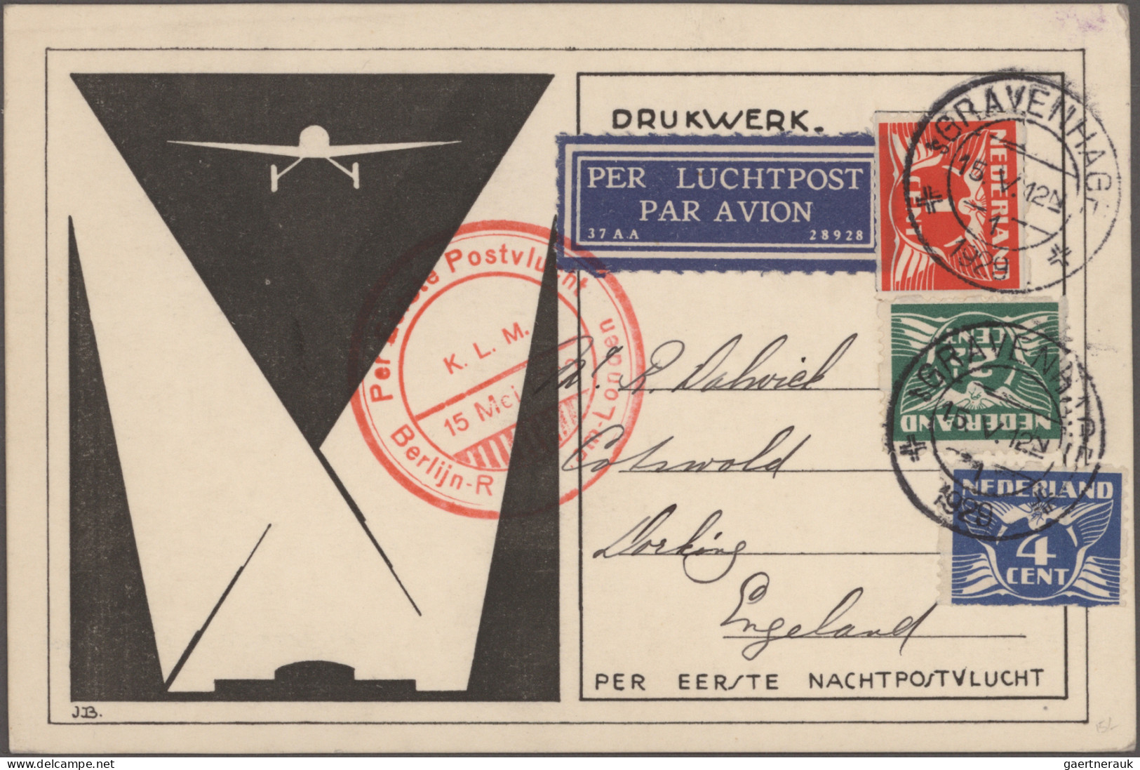 Netherlands: 1929/1971, Collection Of 46 Airmail Covers/cards Netherlands+Dutch - Gebraucht