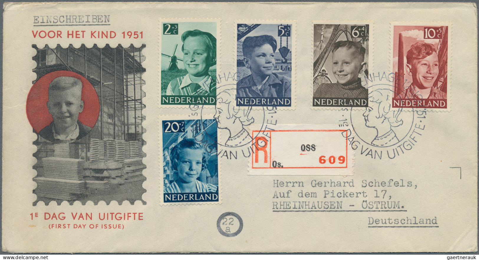 Netherlands: 1950/1959, Lot Of 21 Different F.d.c. Incl. Michel Nos. 563/564, 57 - Lettres & Documents