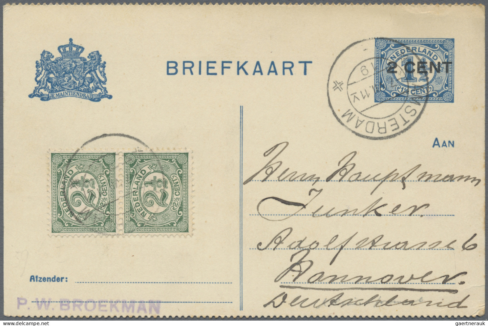 Netherlands - Postal Stationery: 1870/1950 (ca.), Assortment Of Apprx. 144 Used/ - Entiers Postaux