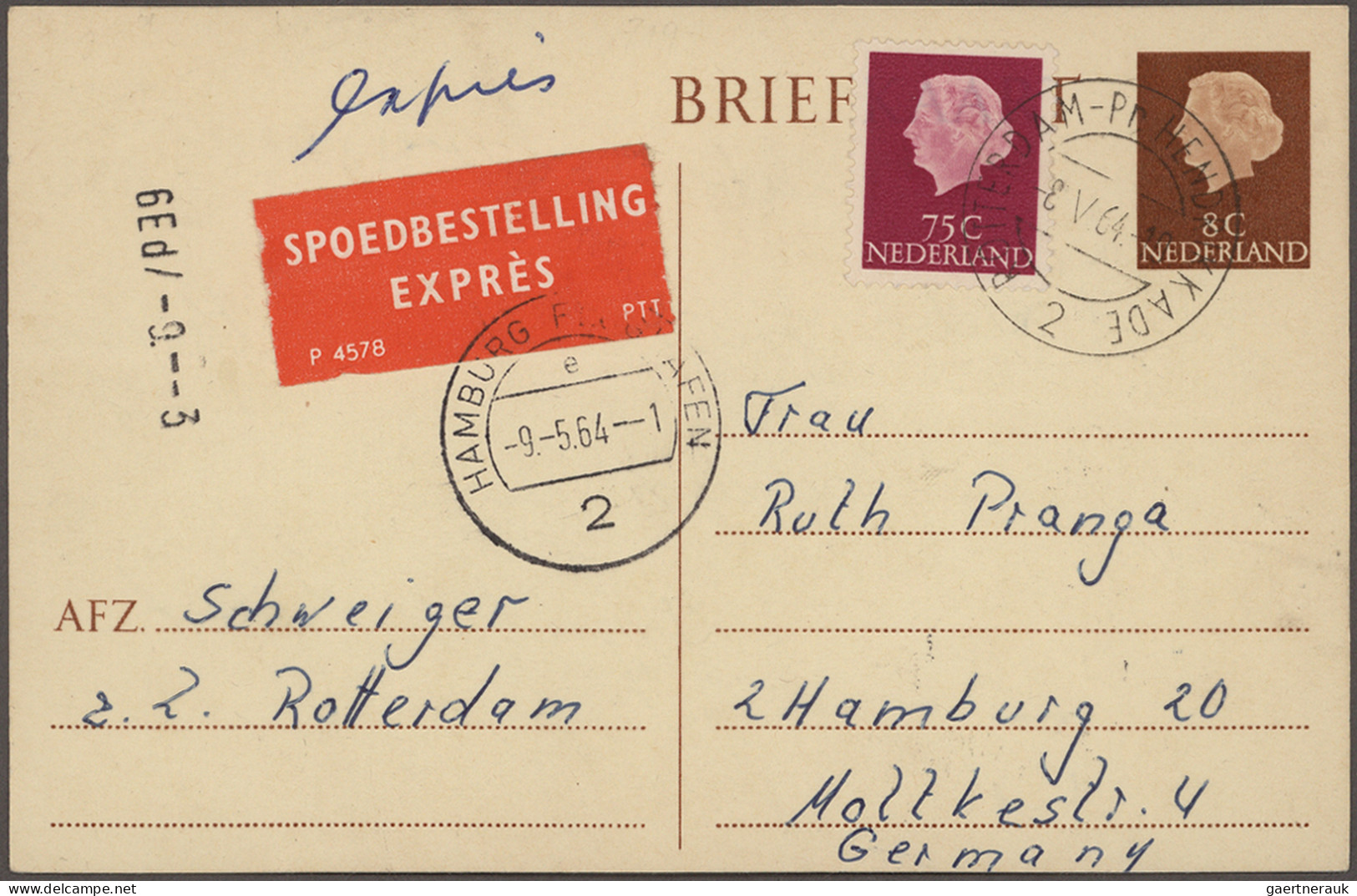Netherlands - Postal Stationery: 1873/1964 (ca.), Assortment Of Apprx. 66 Used/u - Entiers Postaux
