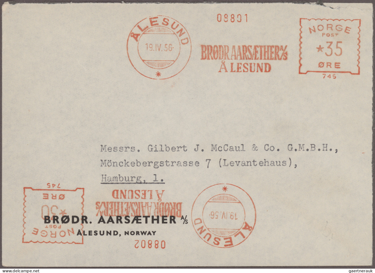 Norway: 1927/1977, METER MARKS, Assortment Of Apprx. 117 Commercial Covers Mainl - Brieven En Documenten