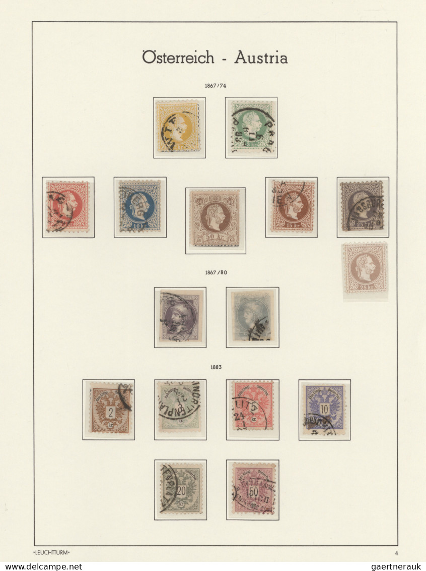 Österreich: 1850/1937, Umfangreiche Gestempelte Und Ungebrauchte/postfrische Sam - Colecciones