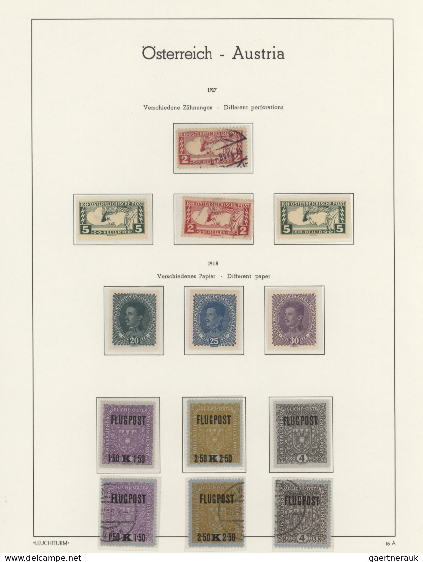 Österreich: 1850/1937, umfangreiche gestempelte und ungebrauchte/postfrische Sam