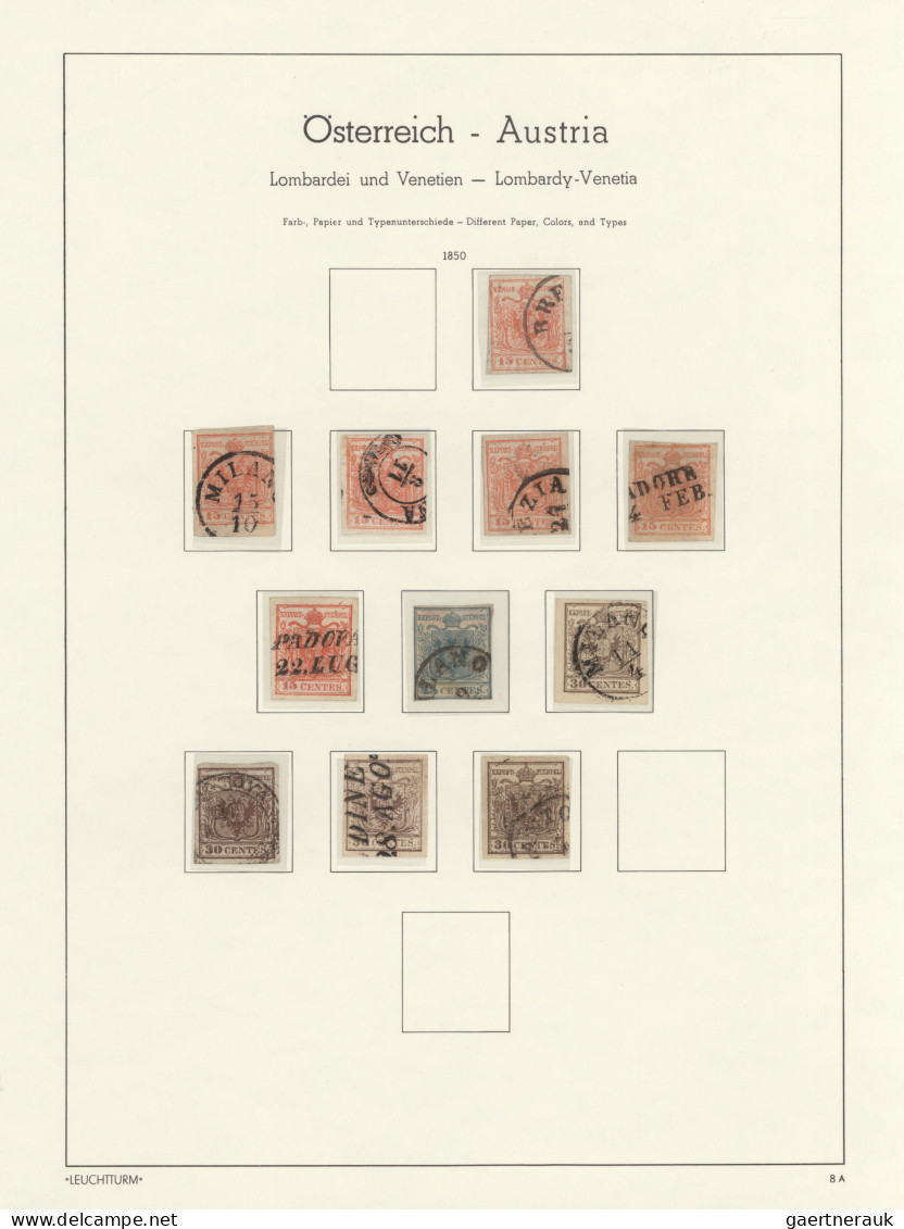 Österreich: 1850/1937, umfangreiche gestempelte und ungebrauchte/postfrische Sam