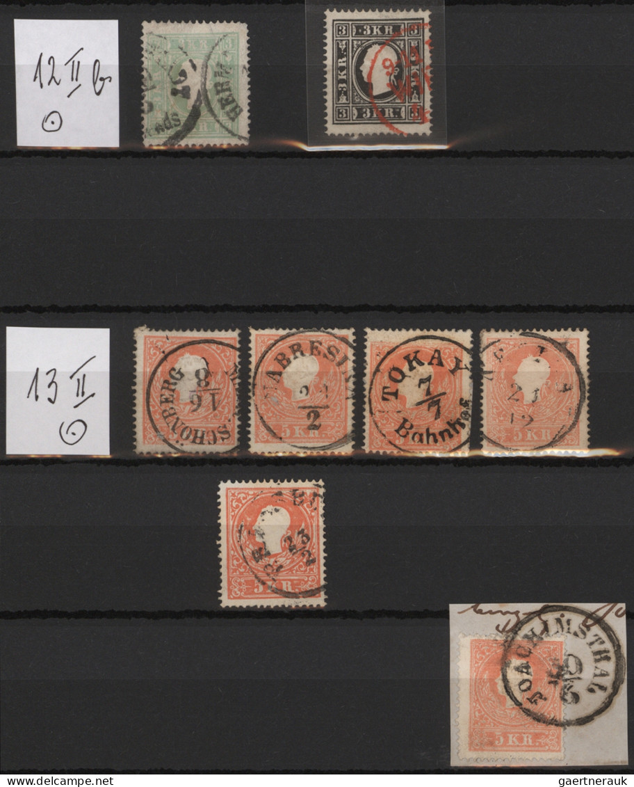 Österreich: 1850-1907, Sammlung Im Steckbuch, Meist Mehrfach Gesammelt, U.a. Nr. - Verzamelingen