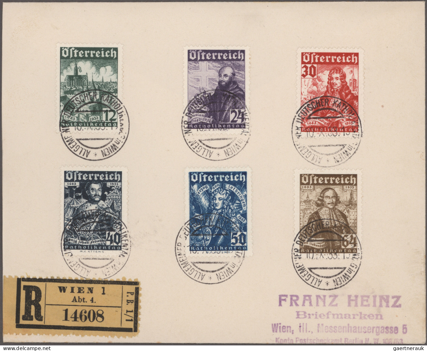 Österreich: 1850er-1950er Jahre: 22 Briefe, Postkarten Und Ansichtskarten. - Sammlungen