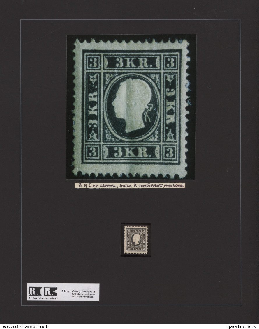 Österreich: 1851-1918, umfangreiche Sammlung in 3 Alben, gemischt gesammelt, mei