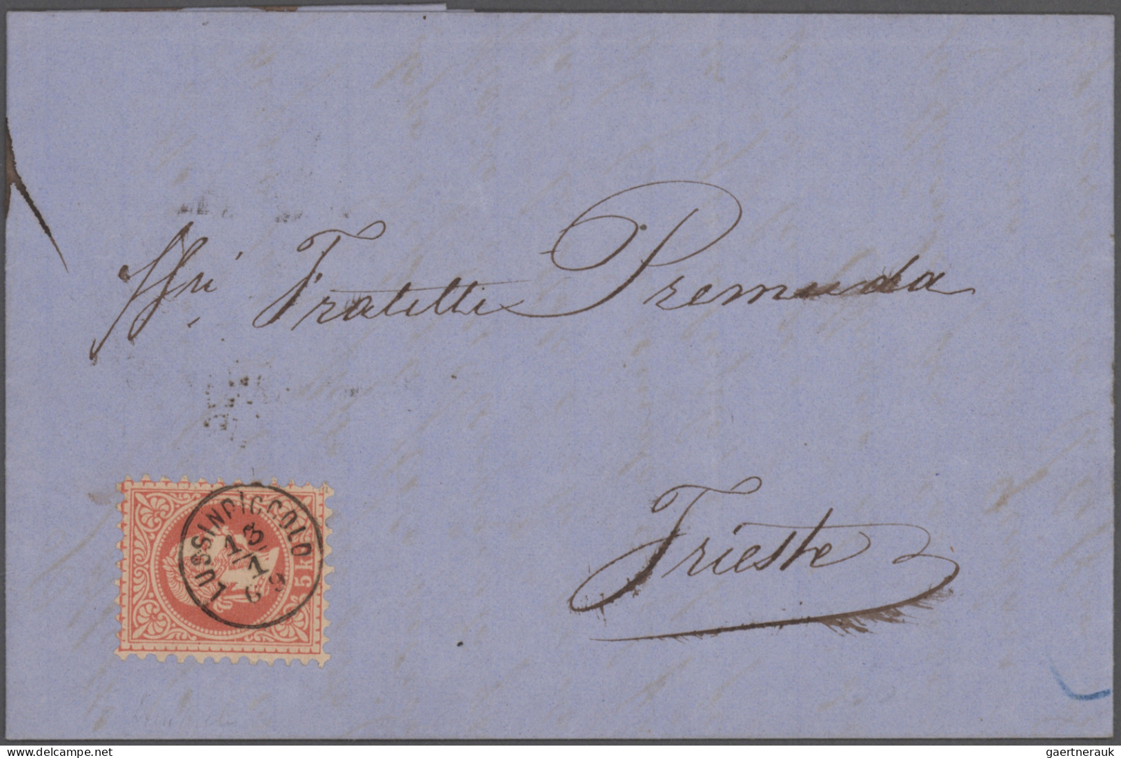 Österreich: 1861/1876, Partie Von Elf Briefen Und Karten Mit Frankaturen Wappen - Collections