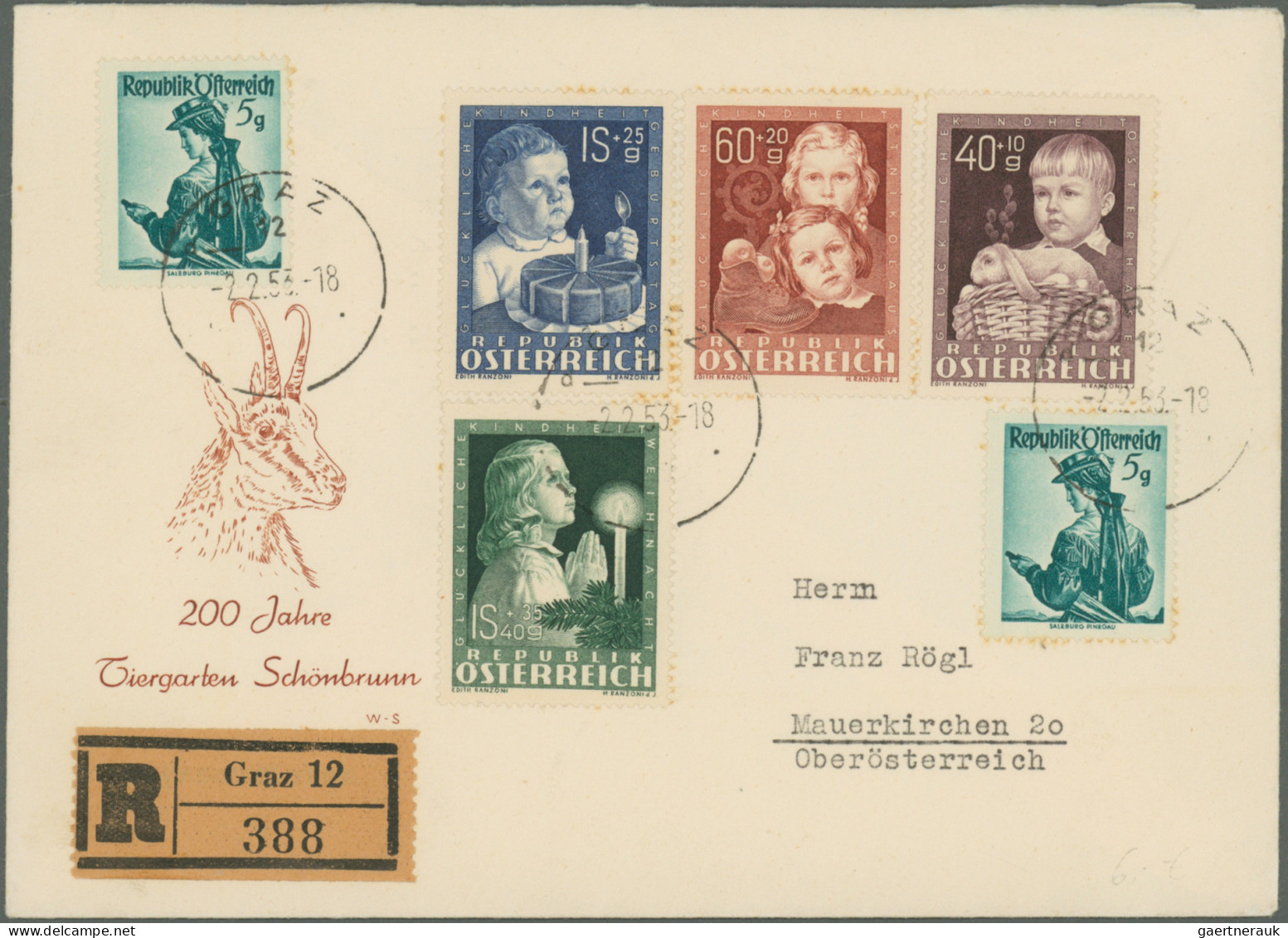 Österreich: 1862/1953, Vielseitige Kleine Sammlung Von 44 Briefen Und Karten, Da - Verzamelingen